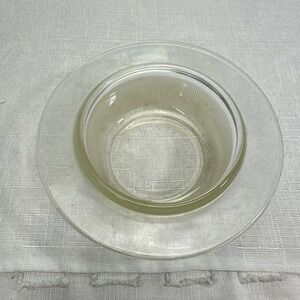 Vtg Heller Oven Microwave Bakeware Ribbed Glass Round Dish by L&M Vignelli USA